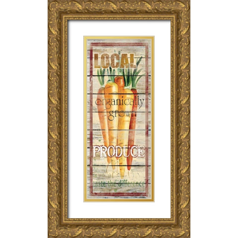 Carrots Gold Ornate Wood Framed Art Print with Double Matting by Robinson, Carol