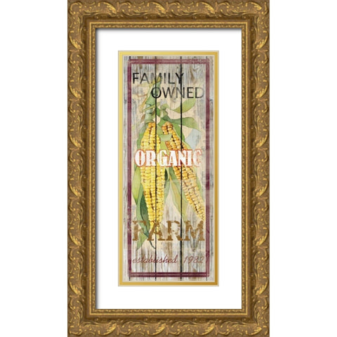 Corn Gold Ornate Wood Framed Art Print with Double Matting by Robinson, Carol