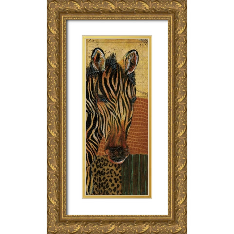 Out of Africa I Gold Ornate Wood Framed Art Print with Double Matting by Tava Studios
