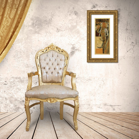 Out of Africa II Gold Ornate Wood Framed Art Print with Double Matting by Tava Studios