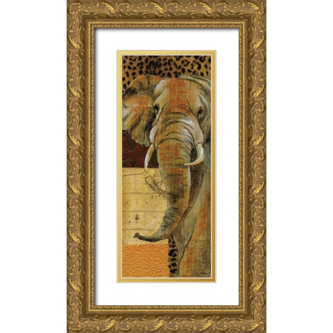 Out of Africa II Gold Ornate Wood Framed Art Print with Double Matting by Tava Studios