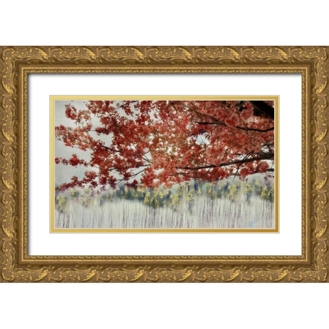 Sakura in the Lake II Gold Ornate Wood Framed Art Print with Double Matting by Weisz, Irene