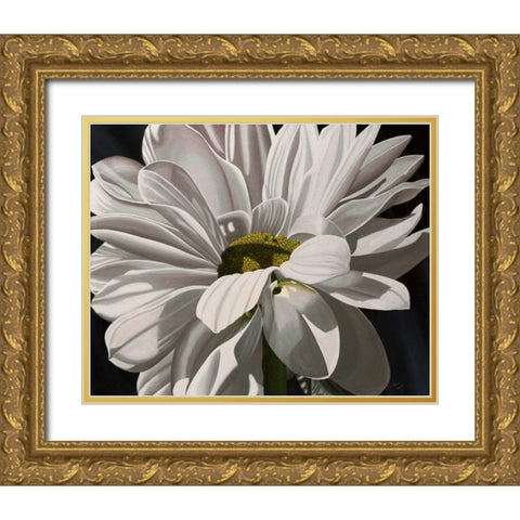 Black Tie Daisy Gold Ornate Wood Framed Art Print with Double Matting by Macoce, Ellen