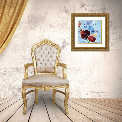 Japanese Garden I Gold Ornate Wood Framed Art Print with Double Matting by Tava Studios