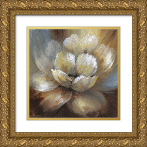 Blooming I Gold Ornate Wood Framed Art Print with Double Matting by Nan