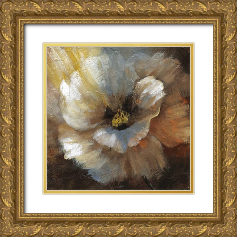 Blooming II Gold Ornate Wood Framed Art Print with Double Matting by Nan