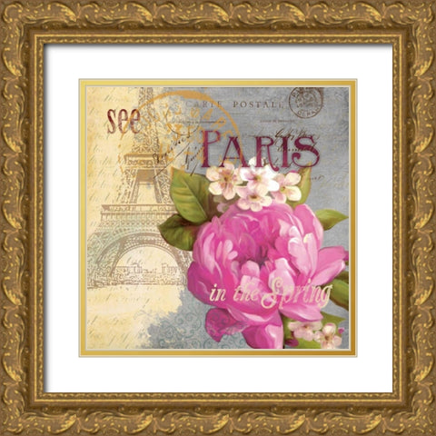 Paris in the Spring I Gold Ornate Wood Framed Art Print with Double Matting by Robinson, Carol