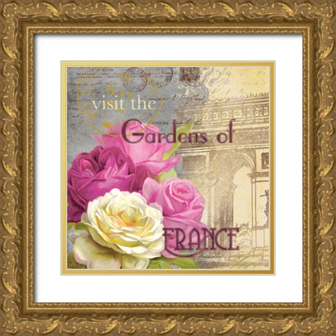 Paris in the Spring II Gold Ornate Wood Framed Art Print with Double Matting by Robinson, Carol