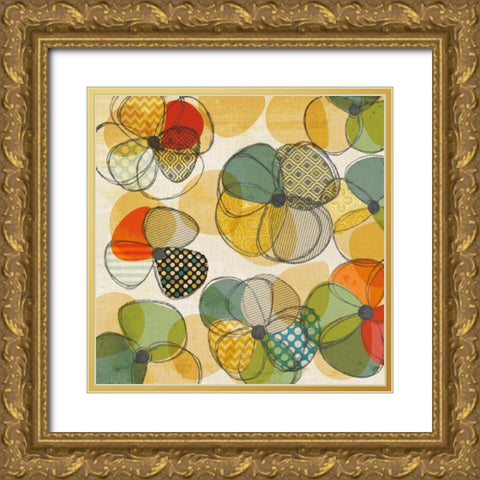 Sketchbook Pansy I Gold Ornate Wood Framed Art Print with Double Matting by Craven, Katrina