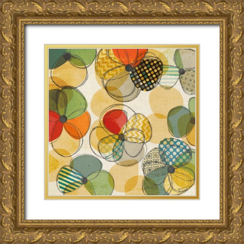 Sketchbook Pansy II Gold Ornate Wood Framed Art Print with Double Matting by Craven, Katrina