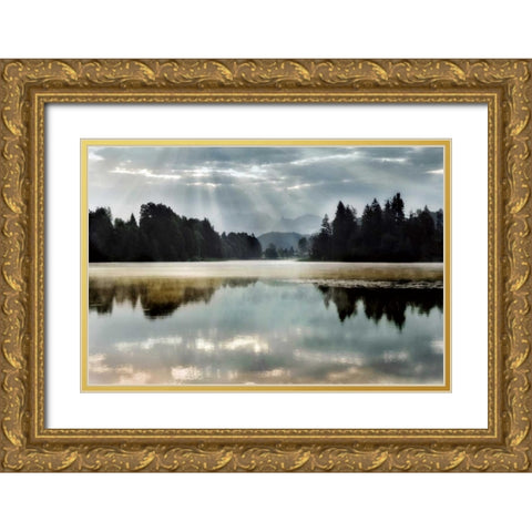 Morning Bliss I Gold Ornate Wood Framed Art Print with Double Matting by Weisz, Irene