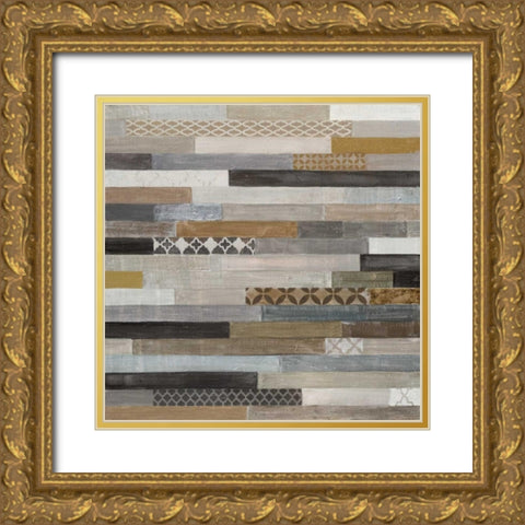Notion of Line Gold Ornate Wood Framed Art Print with Double Matting by Tava Studios