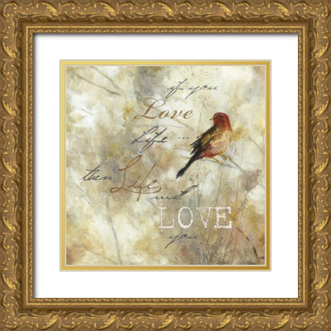 Nature Notation II Gold Ornate Wood Framed Art Print with Double Matting by Robinson, Carol