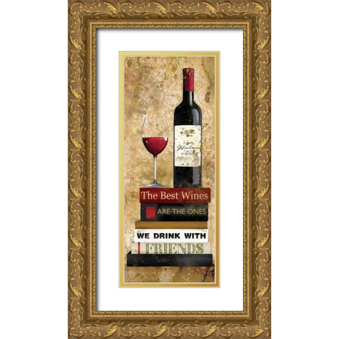 Best Red Gold Ornate Wood Framed Art Print with Double Matting by Robinson, Carol