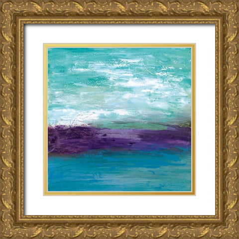 The Wave Gold Ornate Wood Framed Art Print with Double Matting by Tava Studios