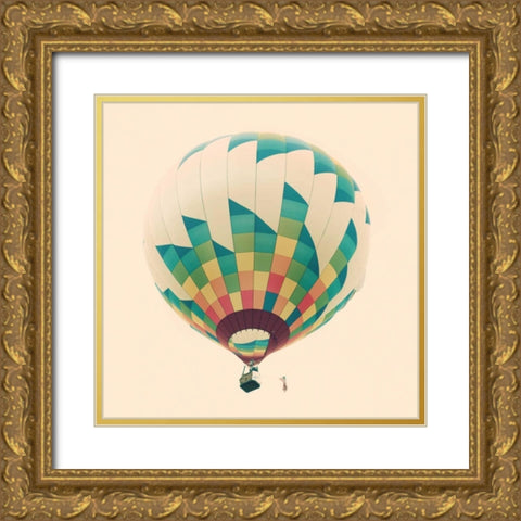 Up and Away III Gold Ornate Wood Framed Art Print with Double Matting by Jackson, Susan