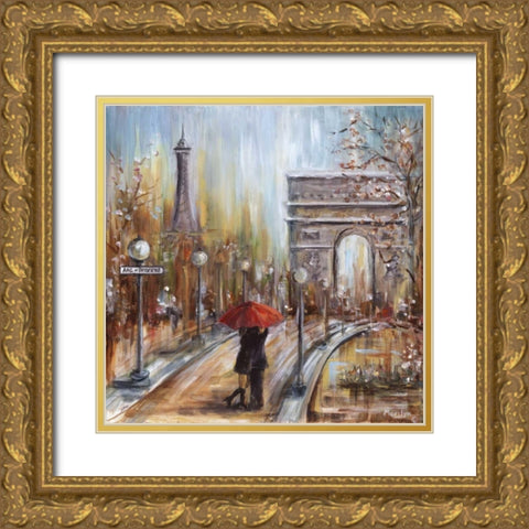 Embrace by the Arc Gold Ornate Wood Framed Art Print with Double Matting by Dunlap, Marilyn