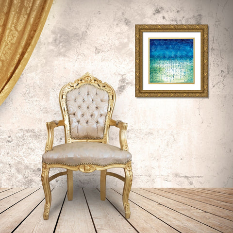 Mirage Gold Ornate Wood Framed Art Print with Double Matting by Tava Studios