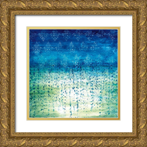 Mirage Gold Ornate Wood Framed Art Print with Double Matting by Tava Studios
