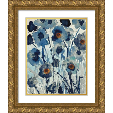 Forget Me Not I Gold Ornate Wood Framed Art Print with Double Matting by Jill, Susan