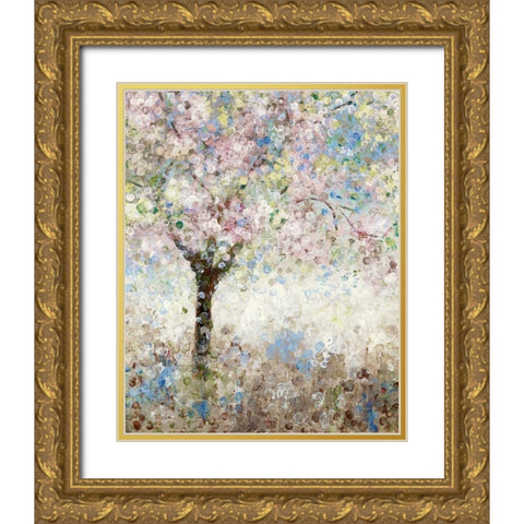 Cherry Blossoms I Gold Ornate Wood Framed Art Print with Double Matting by Craven, Katrina
