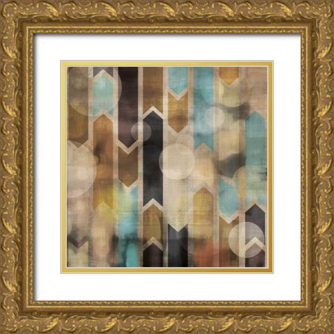 Bokeh Pattern III Gold Ornate Wood Framed Art Print with Double Matting by Craven, Katrina