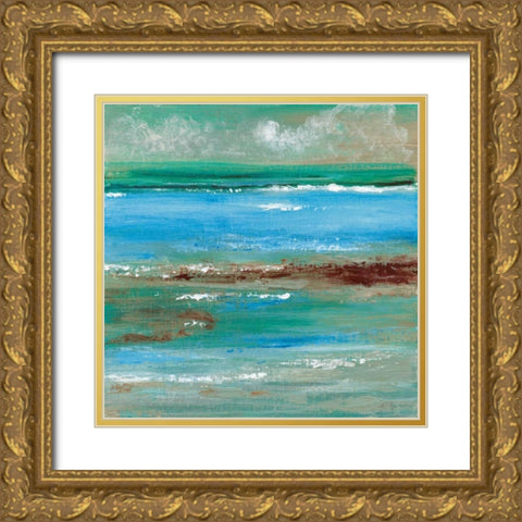 Tidal Pool III Gold Ornate Wood Framed Art Print with Double Matting by Tava Studios