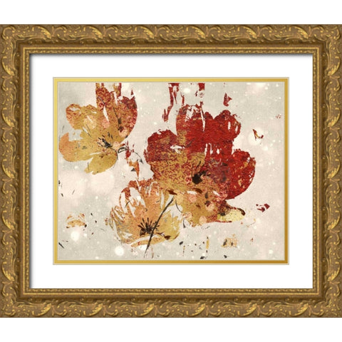 Splash of Spring I Gold Ornate Wood Framed Art Print with Double Matting by Nan