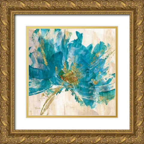 Blue Infusion I Gold Ornate Wood Framed Art Print with Double Matting by Craven, Katrina
