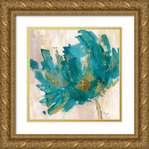 Blue Infusion II Gold Ornate Wood Framed Art Print with Double Matting by Craven, Katrina