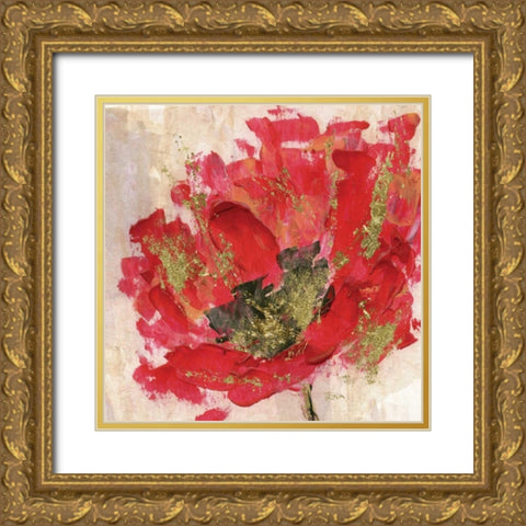 Red Infusion II Gold Ornate Wood Framed Art Print with Double Matting by Craven, Katrina