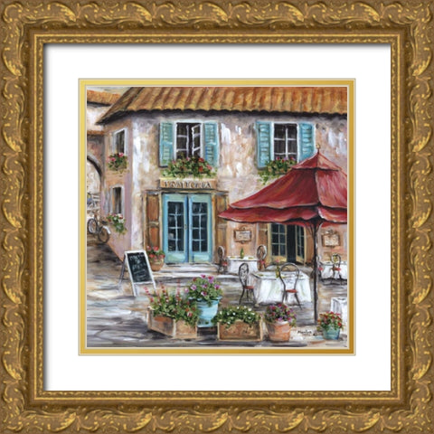 Pizzeria Trattoria Gold Ornate Wood Framed Art Print with Double Matting by Dunlap, Marilyn