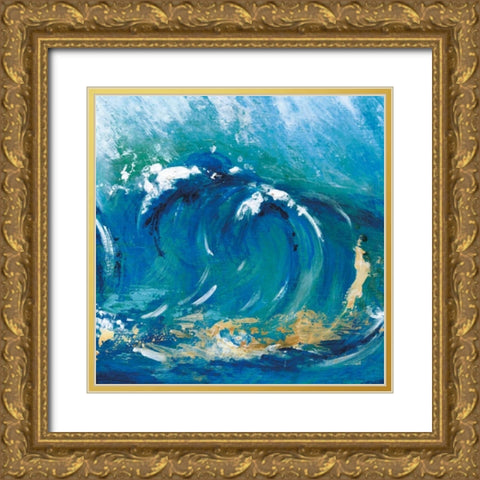 Big Surf I Gold Ornate Wood Framed Art Print with Double Matting by Tava Studios