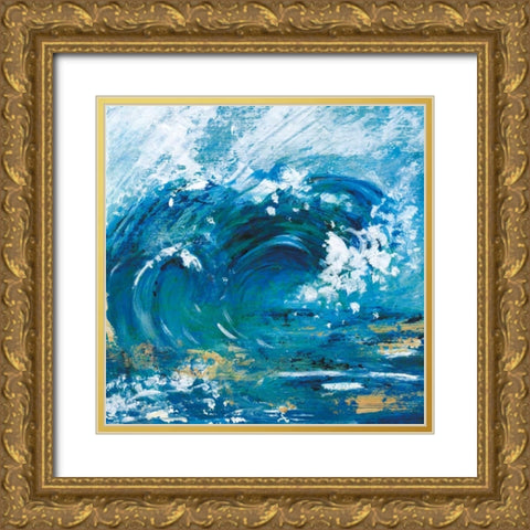 Big Surf II Gold Ornate Wood Framed Art Print with Double Matting by Tava Studios