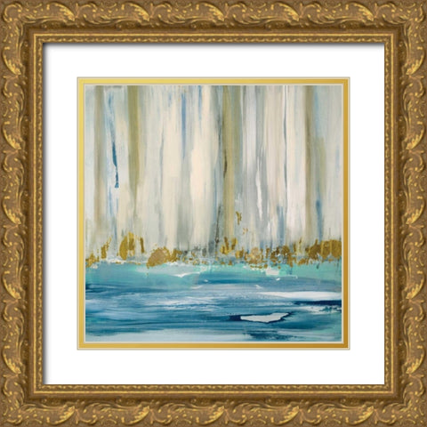 Mountain Water I Gold Ornate Wood Framed Art Print with Double Matting by Jill, Susan