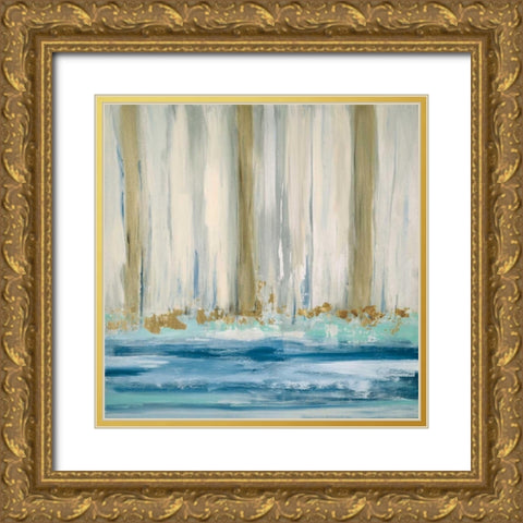 Mountain Water II Gold Ornate Wood Framed Art Print with Double Matting by Jill, Susan