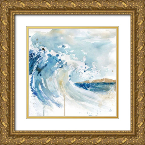 Malibu Surf I Gold Ornate Wood Framed Art Print with Double Matting by Robinson, Carol