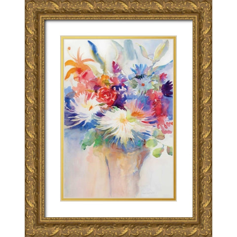 Impromptu Party I Gold Ornate Wood Framed Art Print with Double Matting by Troise Heidel, Theresa