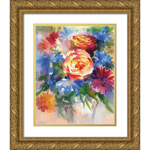 Endless Summer Gold Ornate Wood Framed Art Print with Double Matting by Troise Heidel, Theresa