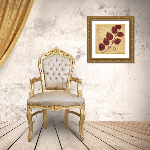 Marsala Moment IV Gold Ornate Wood Framed Art Print with Double Matting by Tava Studios