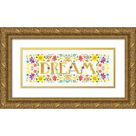 Dream Gold Ornate Wood Framed Art Print with Double Matting by Robinson, Carol