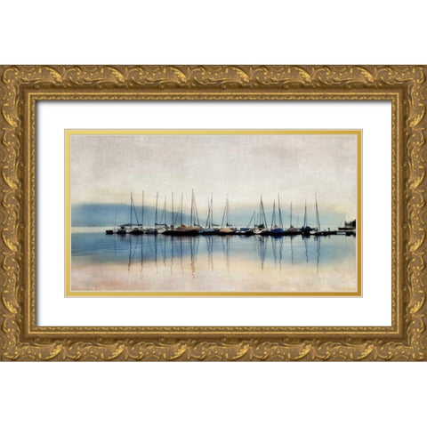 Serene Gold Ornate Wood Framed Art Print with Double Matting by Weisz, Irene