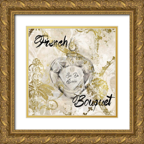 Fench Bouquet Gold Ornate Wood Framed Art Print with Double Matting by Robinson, Carol