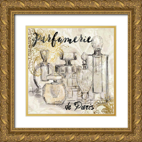 Parfumerie de Gold Ornate Wood Framed Art Print with Double Matting by Robinson, Carol