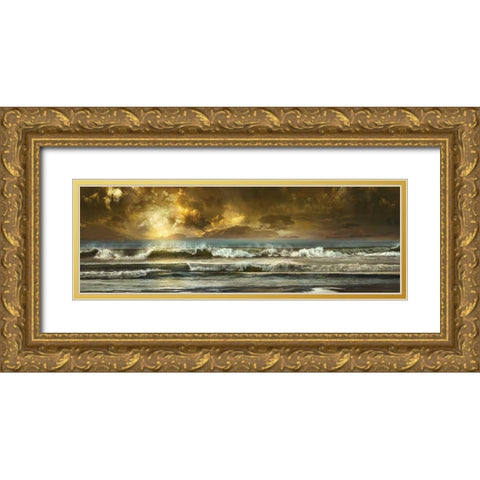 Vista Gold Ornate Wood Framed Art Print with Double Matting by Calascibetta, Mike