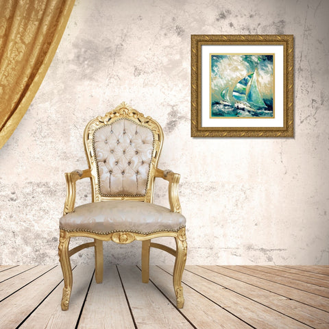Race To Mackinac Gold Ornate Wood Framed Art Print with Double Matting by Tava Studios