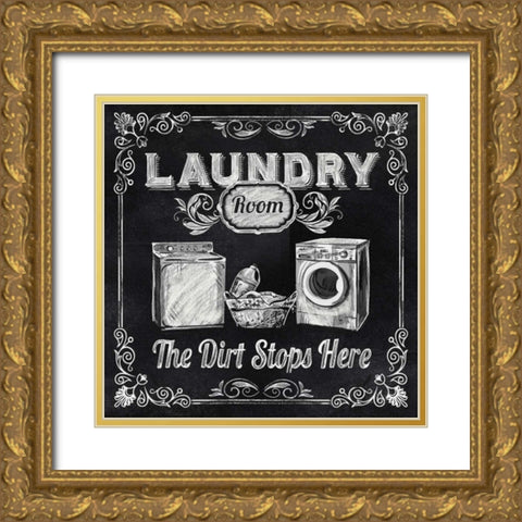 The Dirt Stops Here Gold Ornate Wood Framed Art Print with Double Matting by Knutsen, Conrad