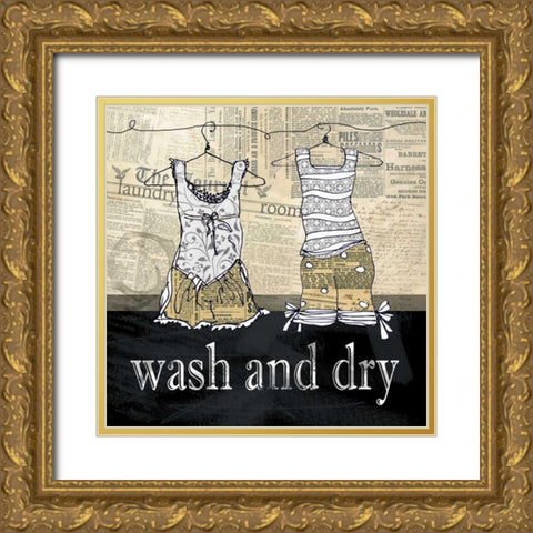 Wash and Dry Gold Ornate Wood Framed Art Print with Double Matting by Robinson, Carol