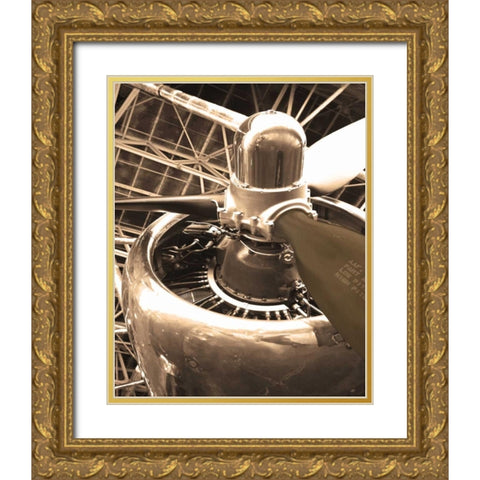 DC 4 Aircraft Gold Ornate Wood Framed Art Print with Double Matting by Delimont, Danita