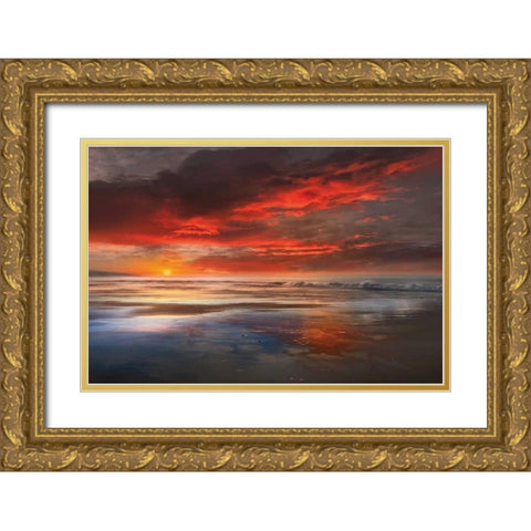 Before The Gold Ornate Wood Framed Art Print with Double Matting by Calascibetta, Mike